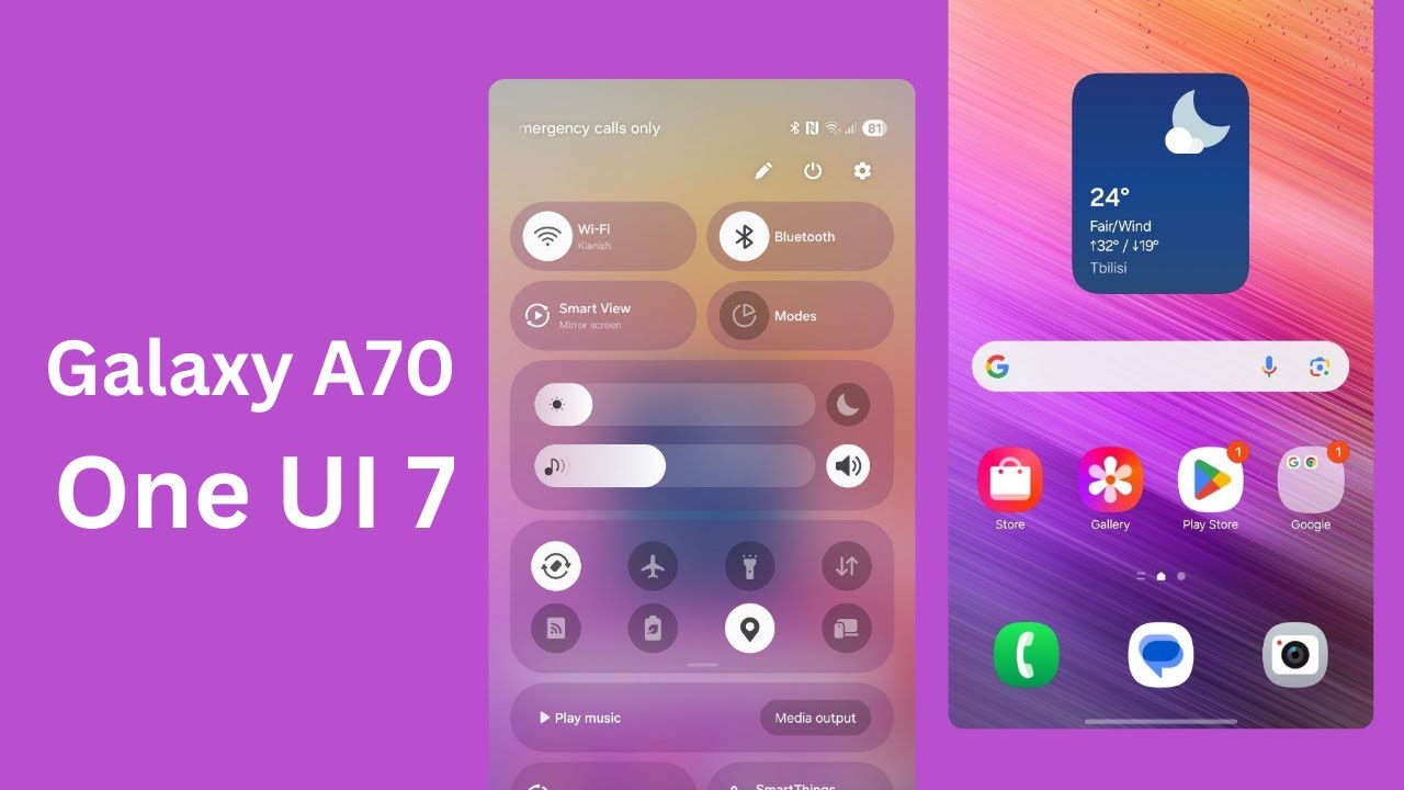 Samsung Galaxy A70 (A705MN) – One UI 7 Android 15 ROM