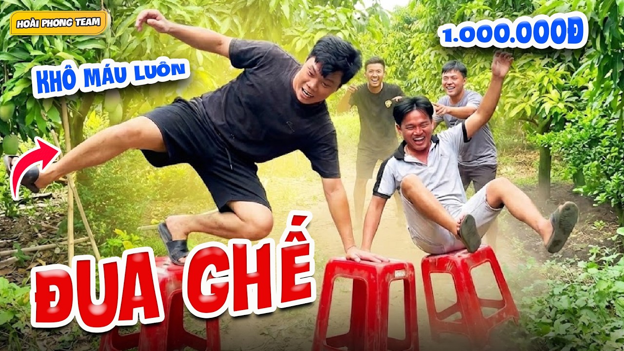 Cười Té Ghế Trò Chơi Đua Ghế Nhựa Vui Nhộn | Team Hoài Phong TV