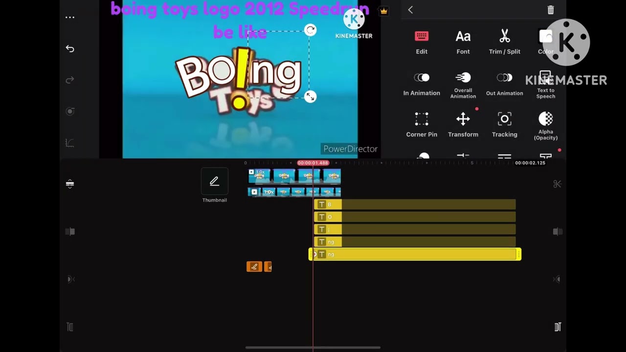 Boing toys logo Speedrun remake KineMaster 