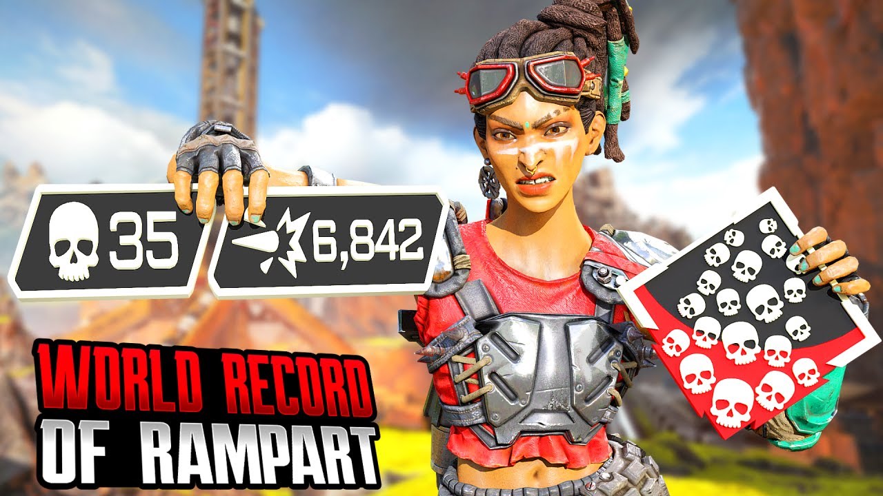 UNBELIEVABLE RAMPART 35 KILLS & 6842 DAMAGE IN ONE GAME (Apex Legends Gameplay)