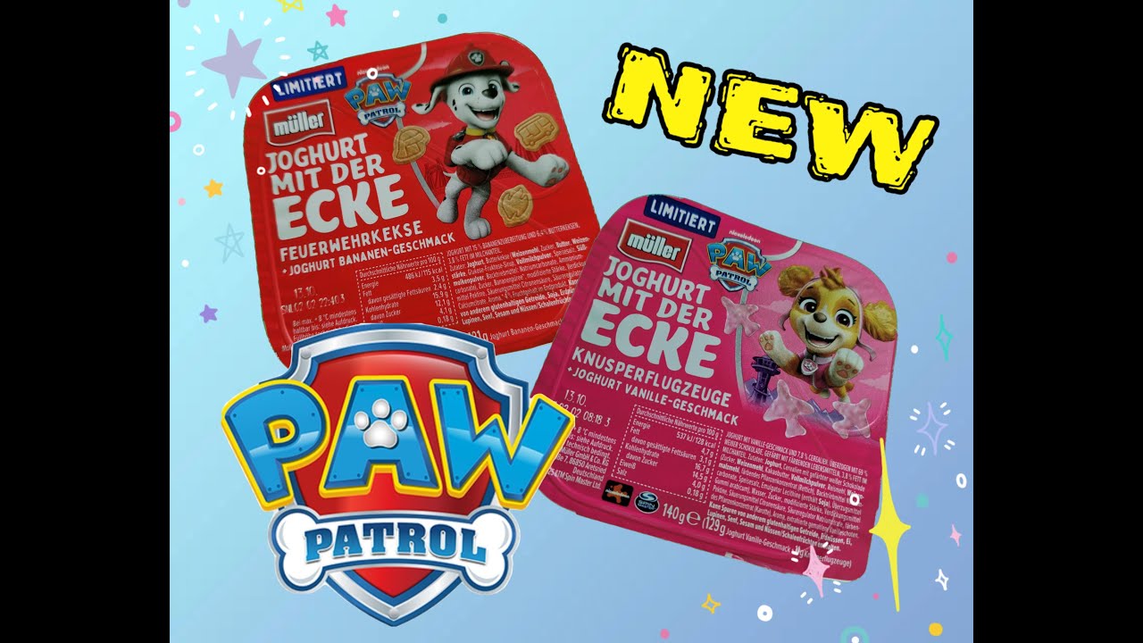 Paw Patrol-Müller Joghurt mit der Ecke-Knusperjoghurt Test, Limitiert 2025, New, Neue, Yummy!