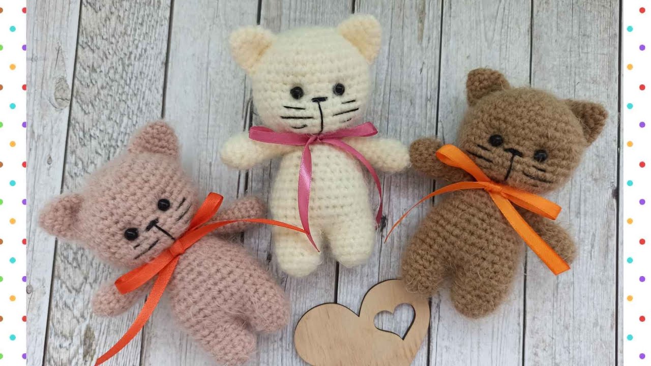 Котенок вязаный крючком/kitten crochet/Kätzchen häkeln