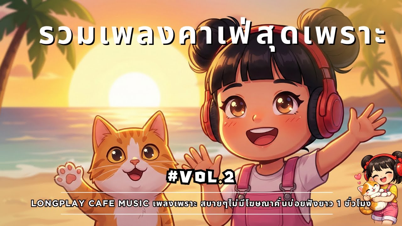 รวมเพลงคาเฟ่สุดเพราะ ☕ Longplay Cafe Music | เพลงฟังสบาย ไม่มีโฆษณา | Chill Cafe Vol.2