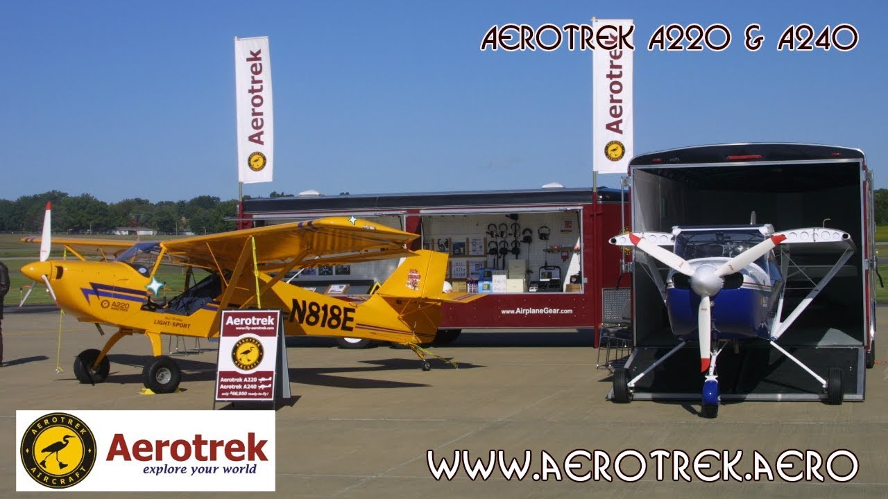 Aerotrek Aircraft, Aerotrek A220, Aerotrek A240, Aerotrek aircraft on floats, with folding wings.