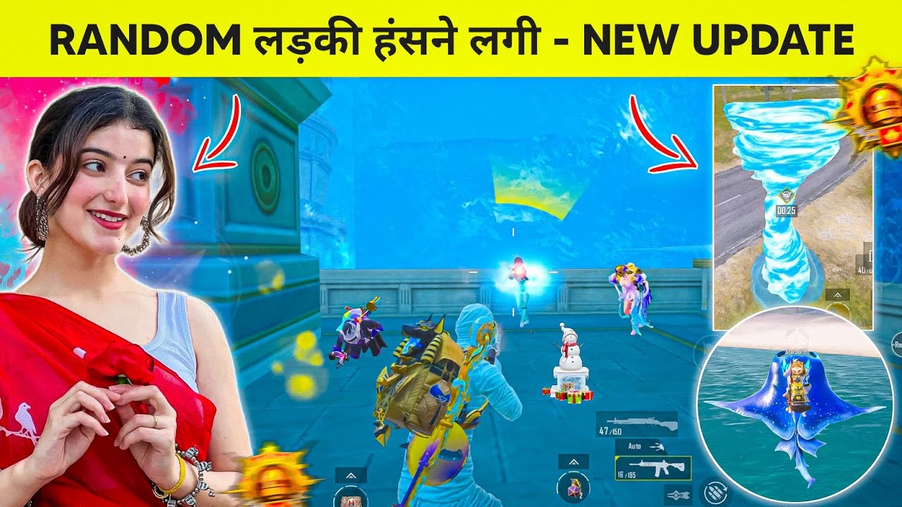 I Made Random Girl Laugh In BGMI NEW UPDATE 3.3 | Random Reaction Gameplay - DT Gaming