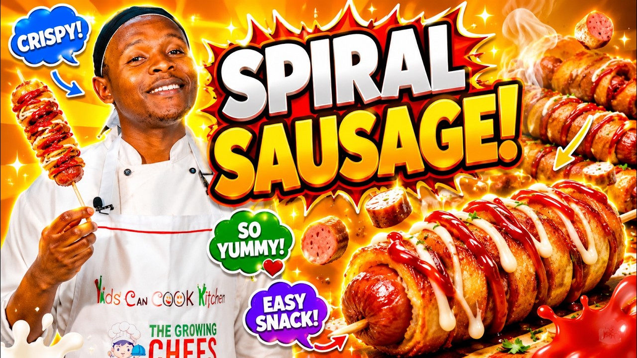 How Kids Make Spiral Sausage 🌭 | Kids Can Cook Kitchen
