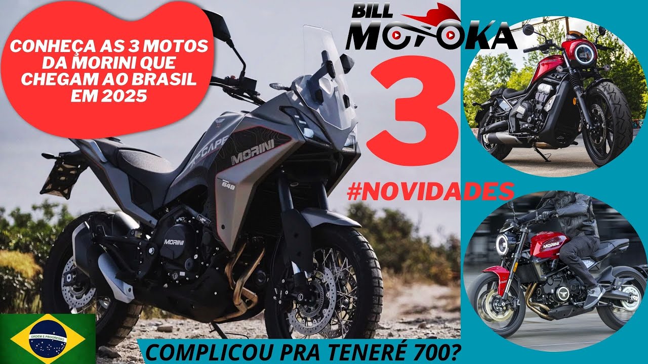 Oficial: 3 novas motos para o Brasil em 2025, conheça os modelos da Morini.