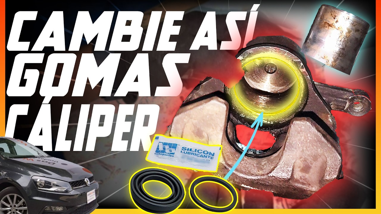 Cómo CAMBIAR GOMA de PISTÓN y CUBREPOLVOS CÁLIPER (VOLKSWAGEN POLO, VENTO, JETTA GOLF, SEAT LIGAS)
