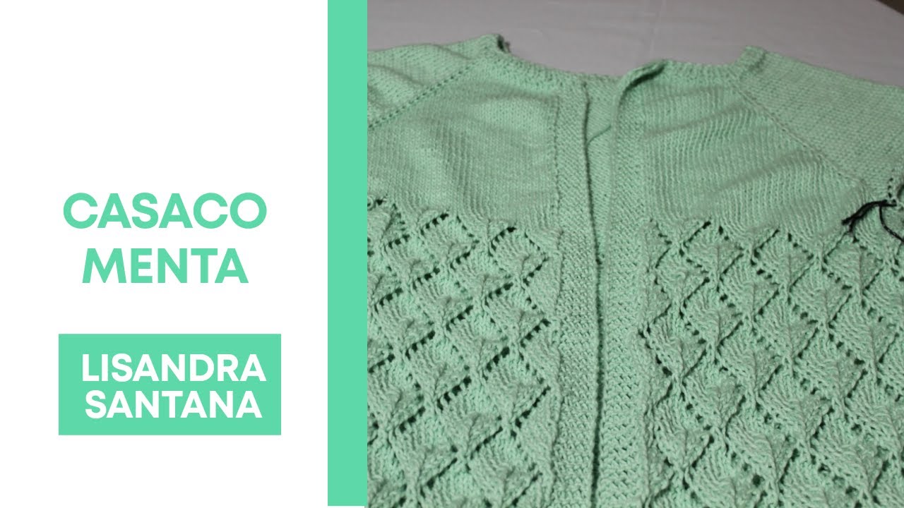 Casaco Menta em top down