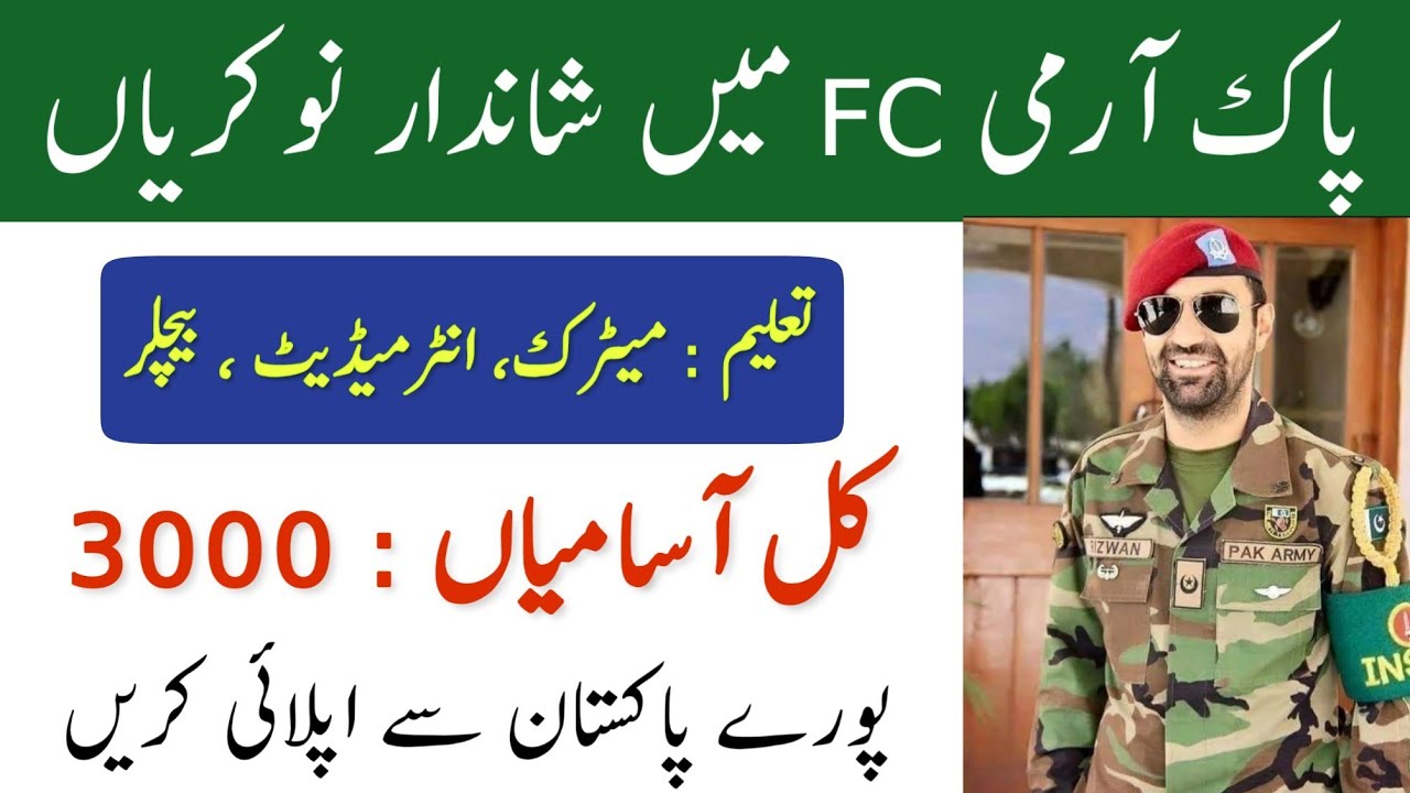 Frontier Corps Jobs 2021 - Join FC Balochistan Jobs 2021 l latest Govt Job 2021