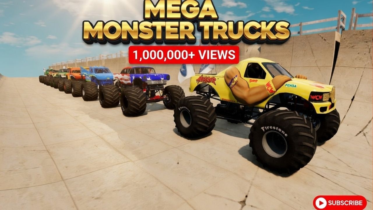 MEGA MONSTER TRUCKS LINEUP 2025 – INSANE POWER!