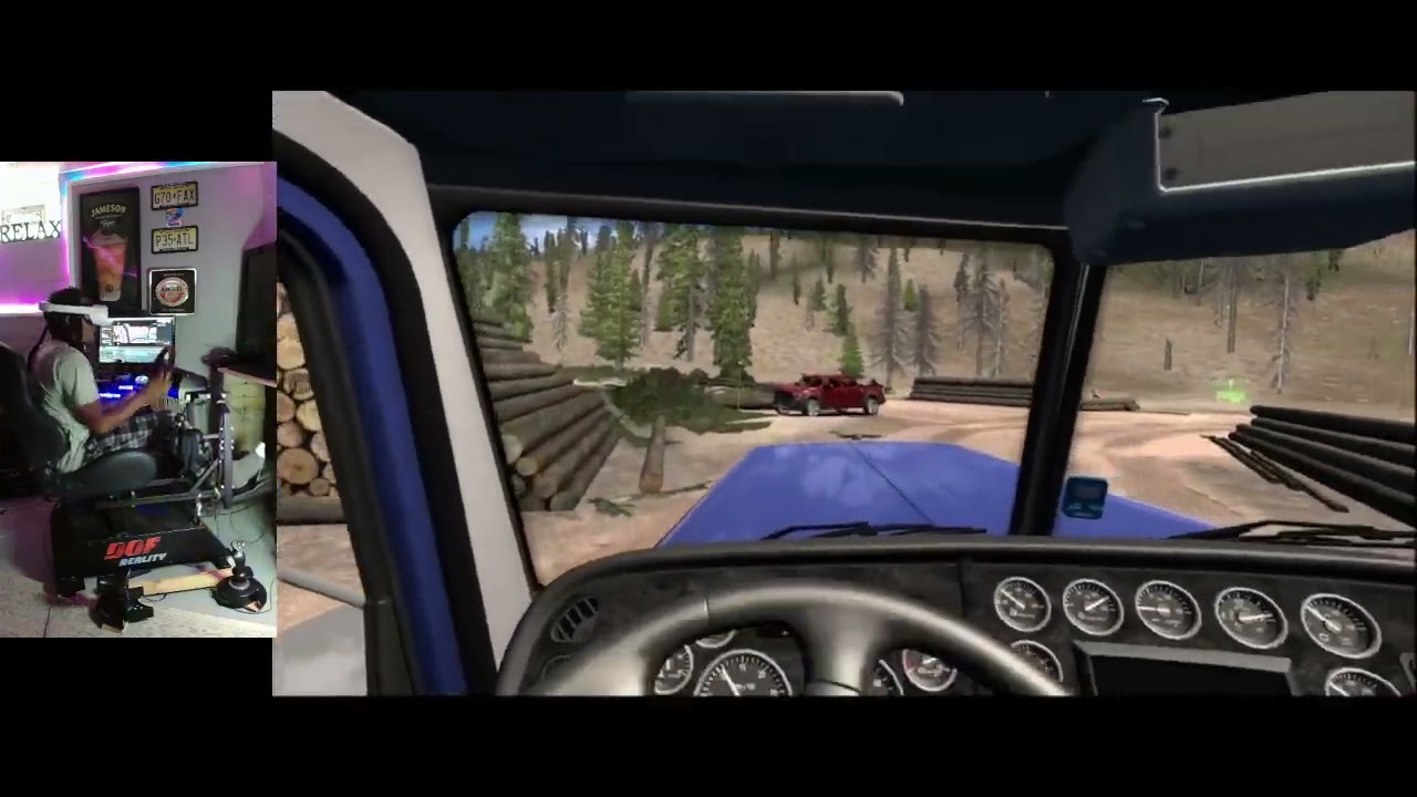 ATS in VR using a MOTION SIM RIG | OFFROADING