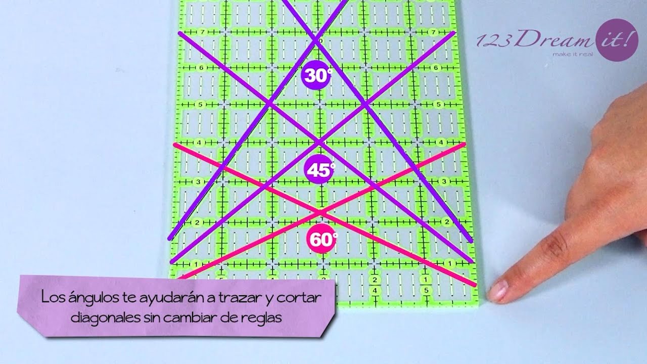 Cómo usar la regla universal o reglas de acrílico en pulgadas, especiales para patchwork