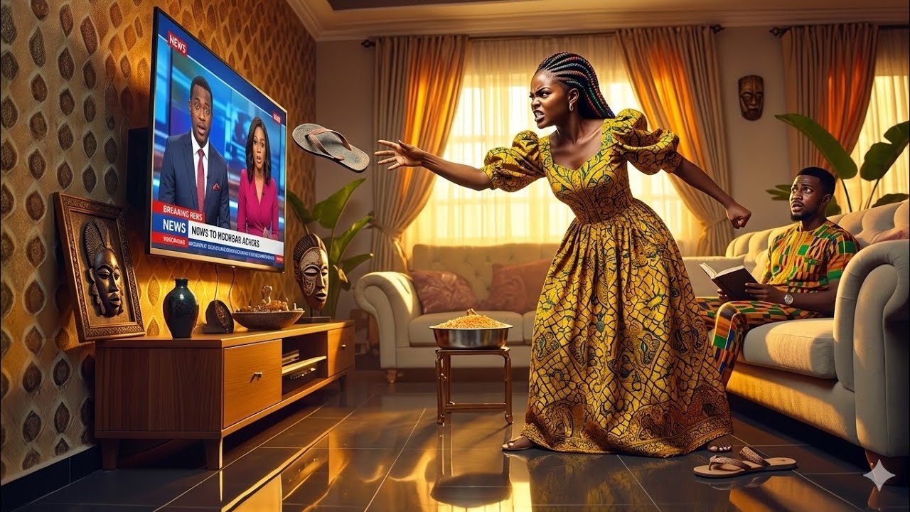 African falktales: Funny and dramatic lady who argues with Television... The end will shock you