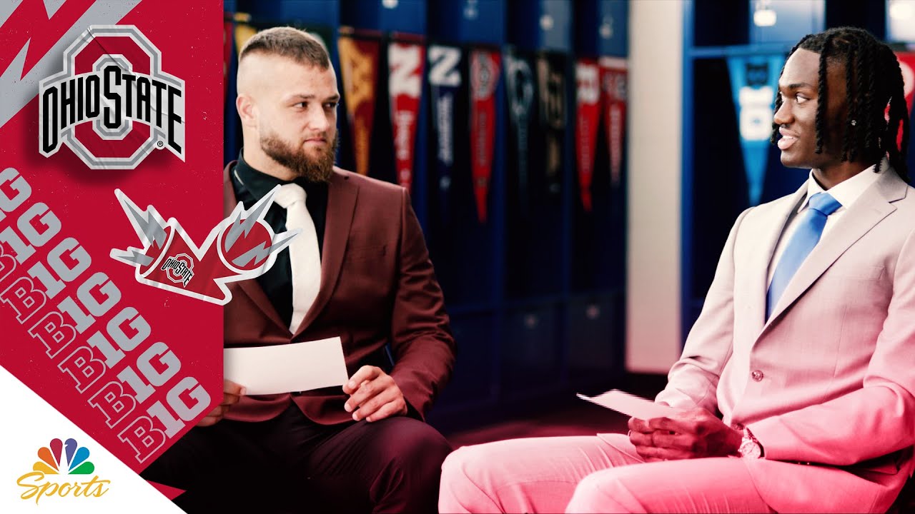 Marvin Harrison Jr., Cade Stover grill each other on Ohio State greats, gameday rituals | NBC Sports