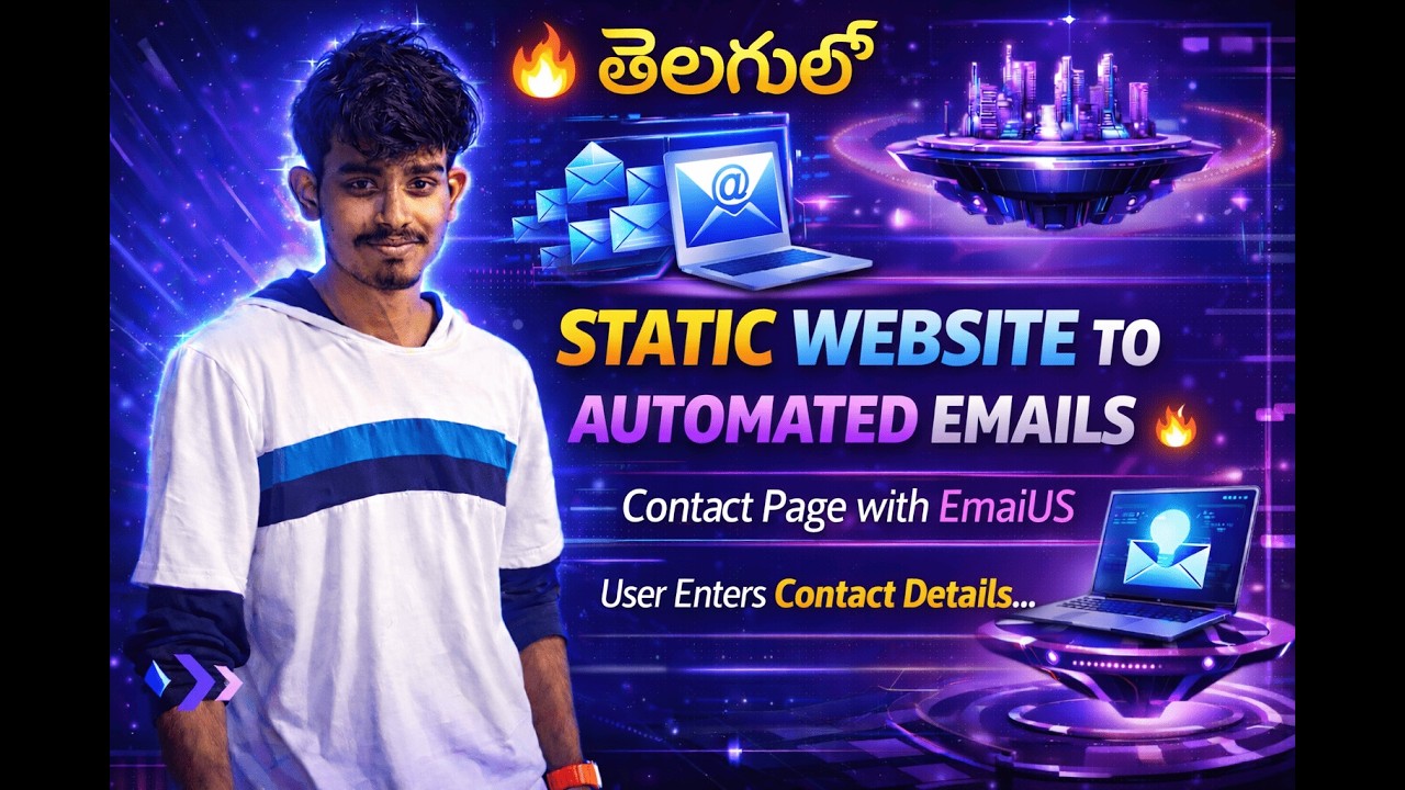 Static Website to Automated Emails using EmailJS | Contact Form Without Backend