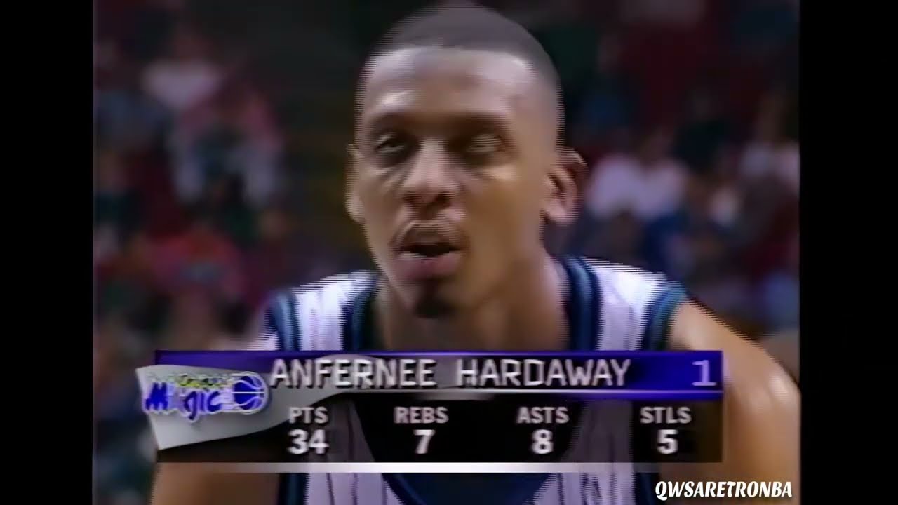 NBA Highlights - Penny Hardaway Career High 42 Points, 8 Ast, 5 Stl Vs  NJ Nets, 1995 96