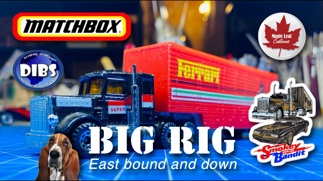 Matchbox Peterbilt truck and trailer (284) DIBs Big Rig invitational