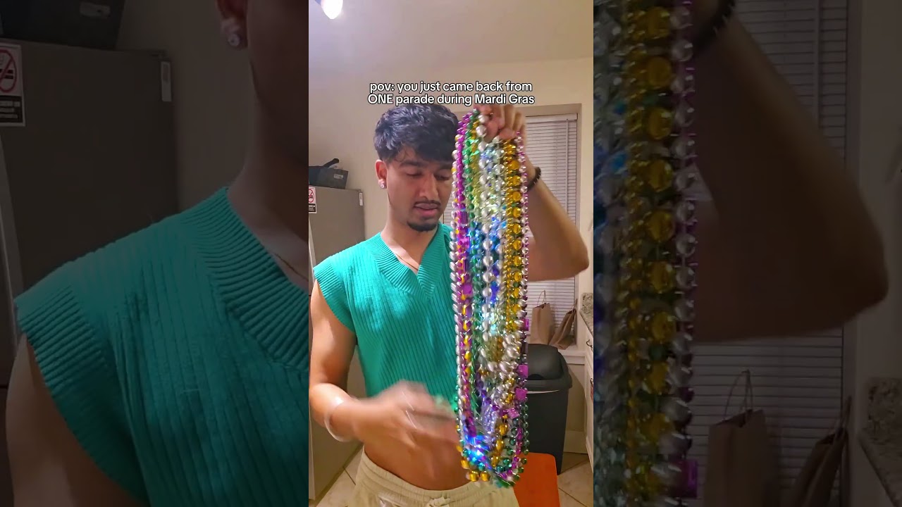 from one night at a mardi gras parade yall #mardigras #neworleans #parades #beads