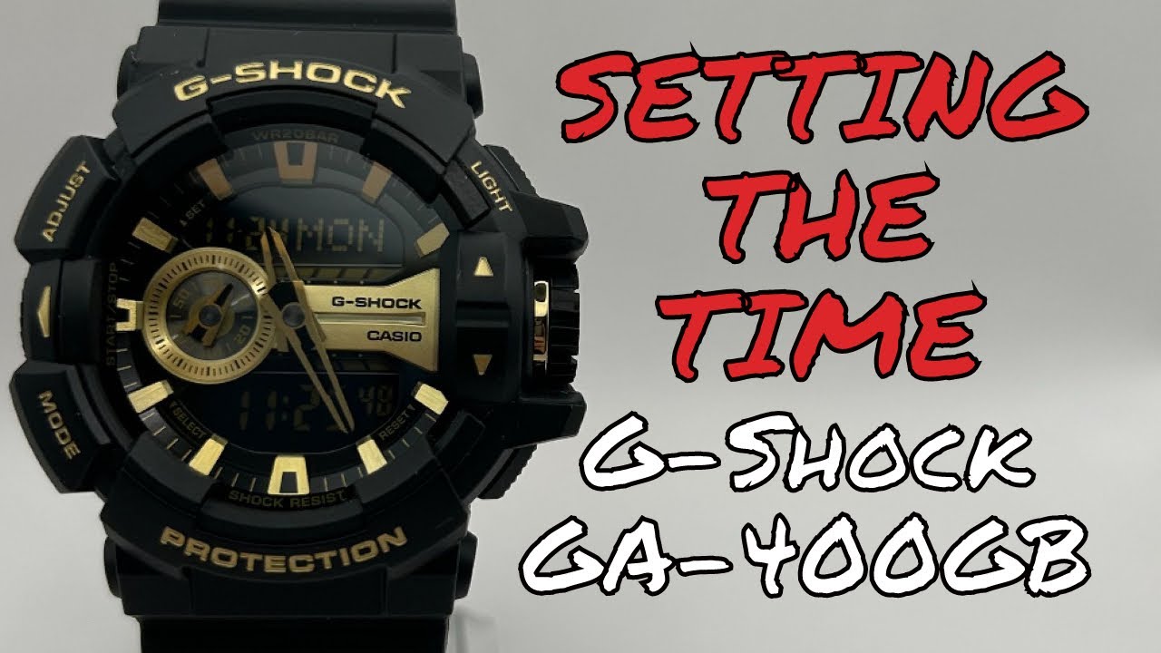 Как быстро и просто настроить время и стрелки на G Shock GA-400GB.