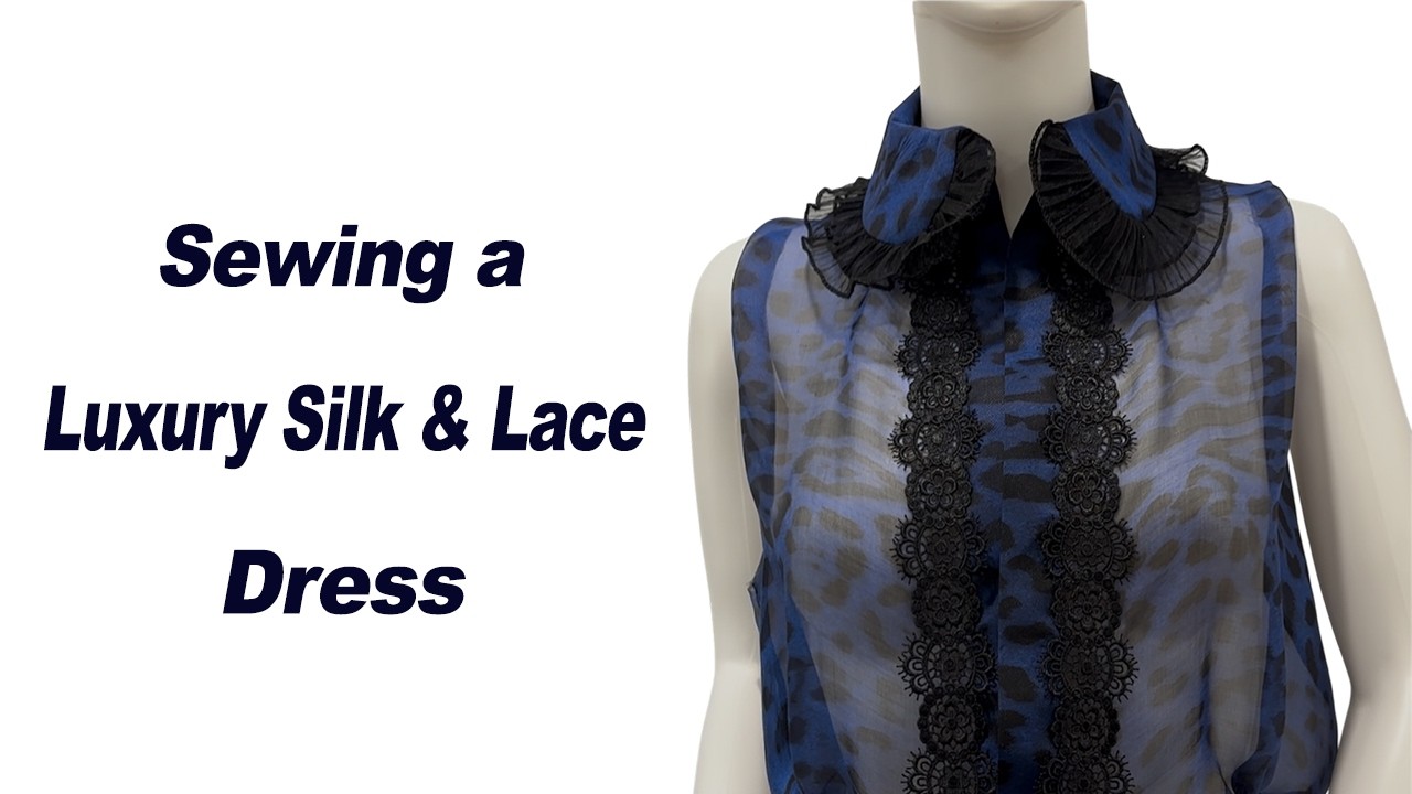 Sewing  Luxury Silk Dress; Collar& Placket Tutorial #sewingtutorial #diyfashion
