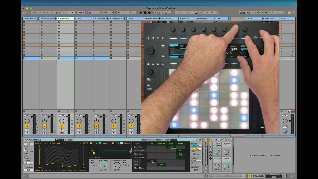 Assigning MPE with Push 3 and Ableton's instruments
