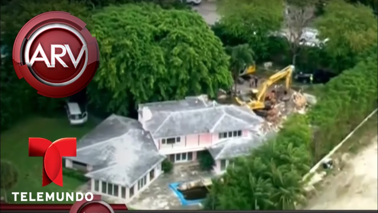 Demuelen casa que perteneció a Pablo Escobar en Miami | Al Rojo Vivo | Telemundo