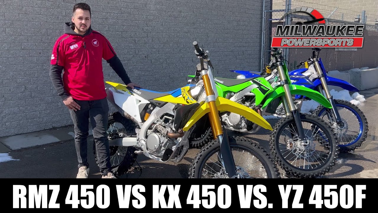 2023 SUZUKI RMZ 450 VS. KAWASAKI KX 450 VS. YAMAHA YZ 450F!