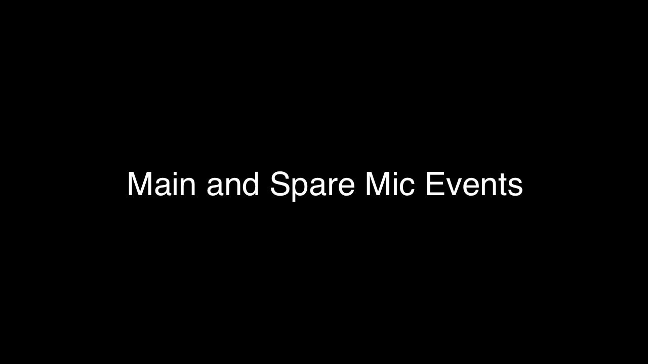 Avid VENUE | S6L Real Time Workflows—Main and Spare Mic Events