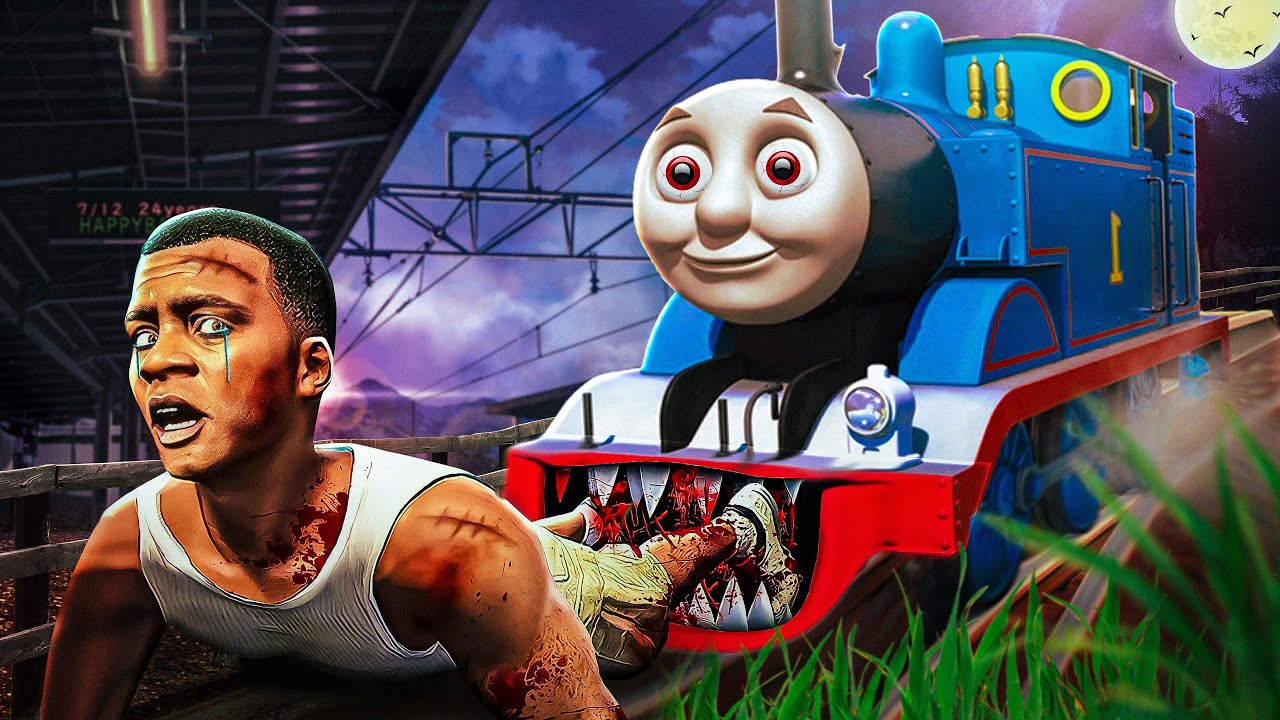 Thomas Train Killed Avengers and Franklin Try To Stop Thomas Train For Save GTA 5 | GTAV Avengers