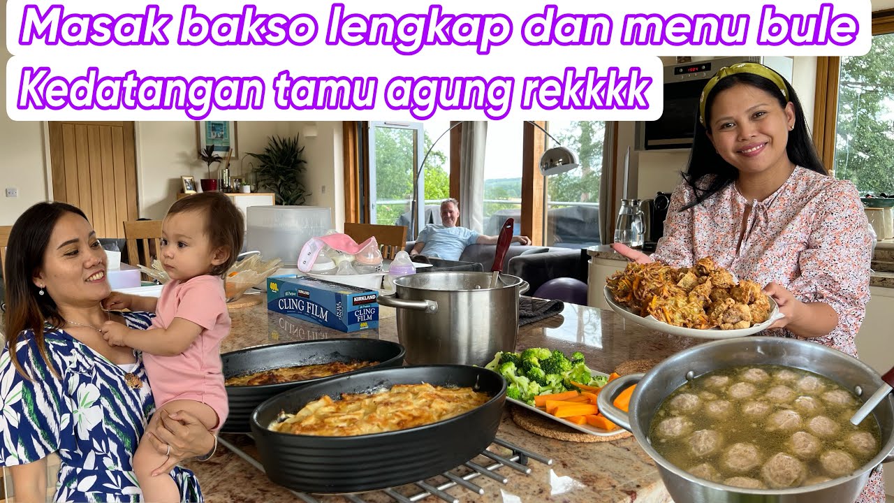 MASAK BAKSO BUNTUT LENGKAP DAN MENU BULE || KEDATANGAN TAMU AGUNG 🥰
