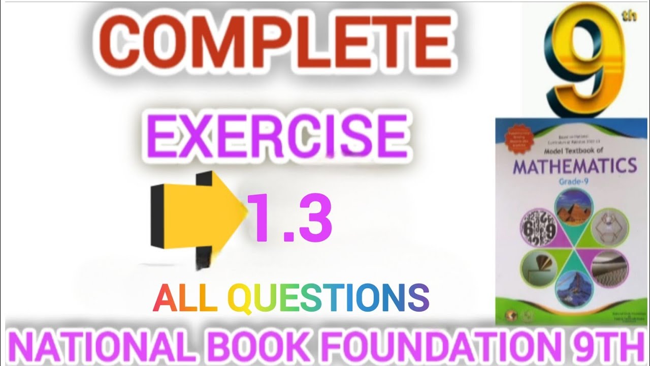 9th Class Math Exercise 1.3 Full Solution | Federal Board | All Questions Solved Step by Step