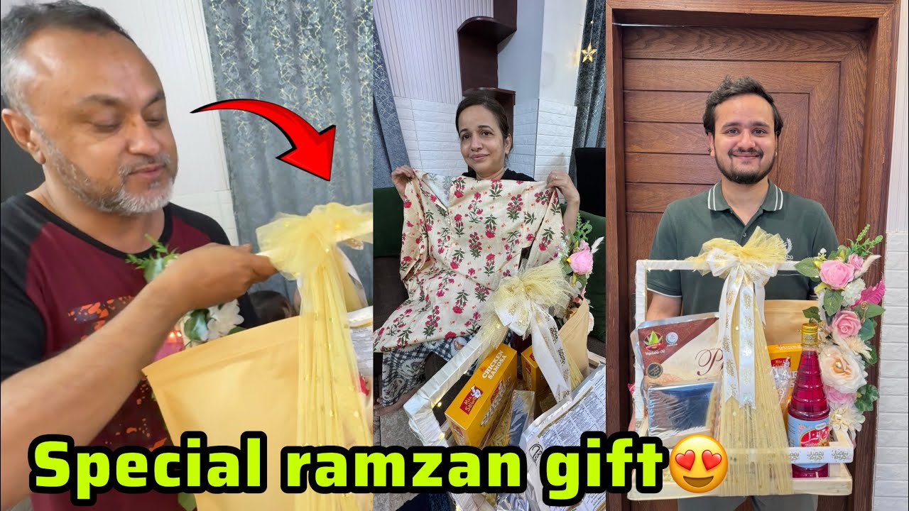 Mama papa k liye ramzan basket saja kar gift kardi❤️kabeer ki aankh aagai🥹