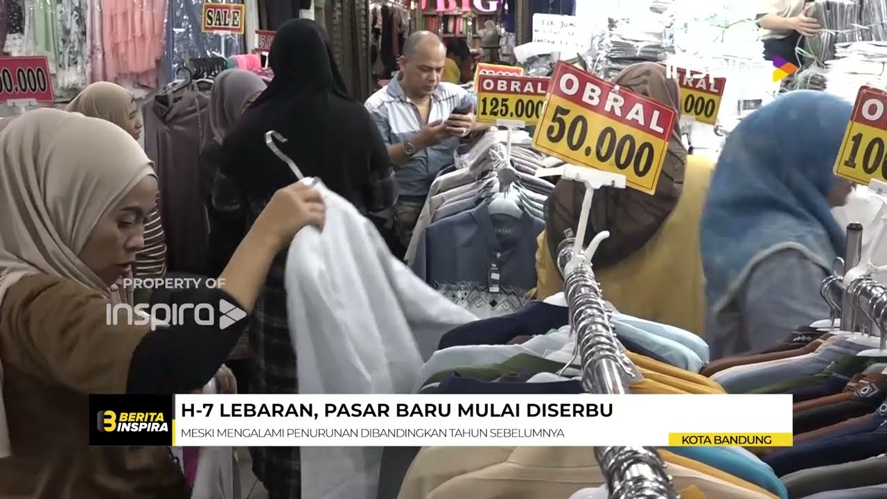H-7 Lebaran, Pasar Baru Trade Center Bandung Mulai Dipadati Pengunjung!