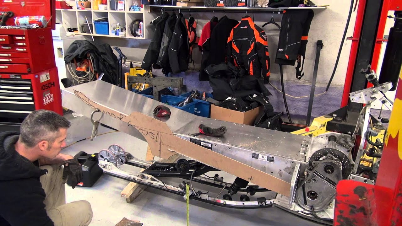 Ski-doo REV mod 700 build series Ep #12 Tunnel extension part 2!  PowerModz!