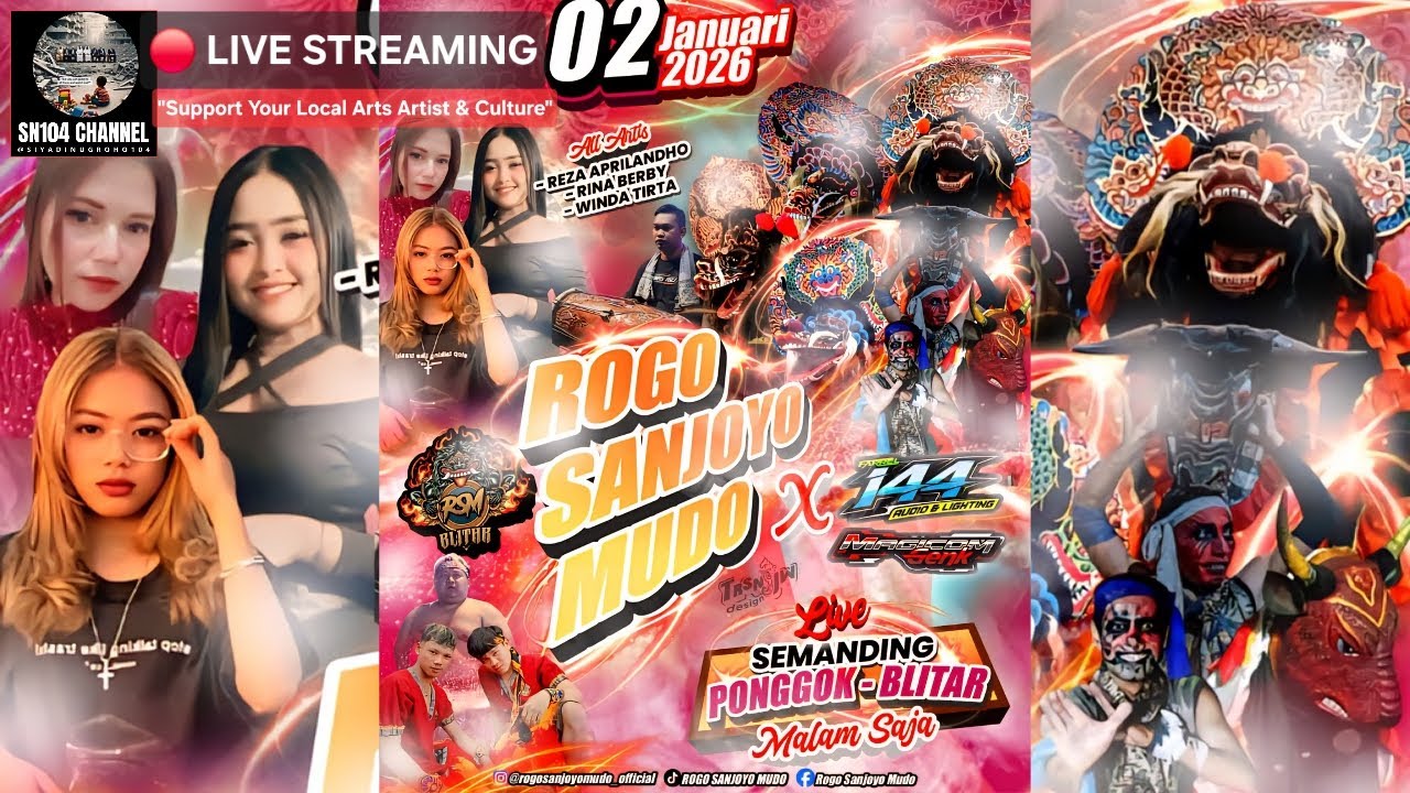 🔴 LIVE STREAMING Jaranan Campursari ROGO SANJOYO MUDO Semanding Ponggok Kab BLITAR | 144 AudioPRO