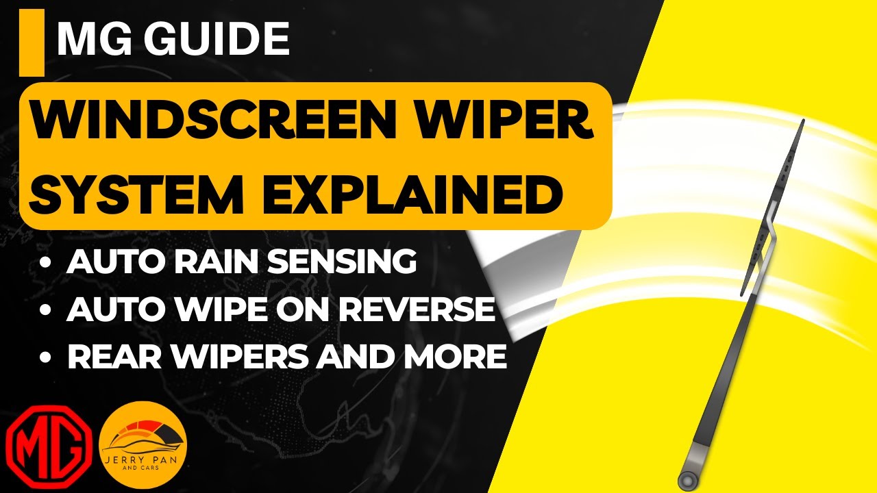 MG Tutorial -- How to Use the Windscreen Wiper System, Rear Wiper, Windscreen Wash, Auto Wiper