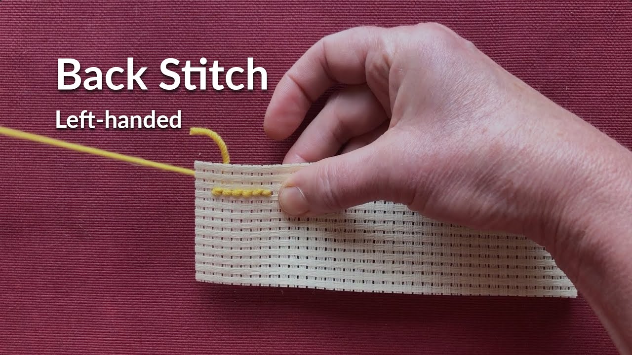 How to backstitch embroidery (Left handed)