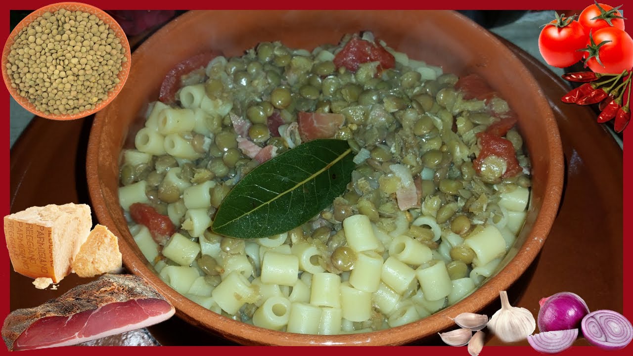 Pasta con lenticchie pomodorini e speck - Ricetta di Capodanno 20/21 BUON ANNO A TUTTI
