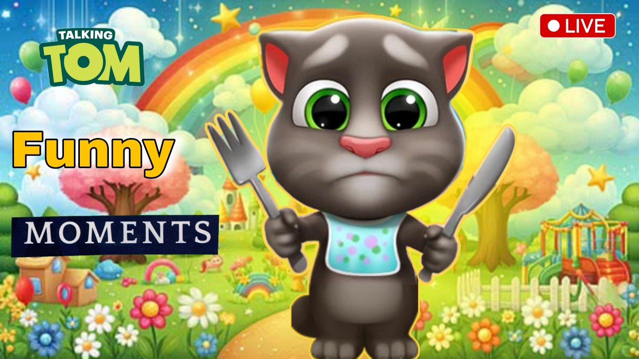 Talking Tom Cat Live 😁 Unlimited food 🥝🍋🍉🍓 #shortsfeed