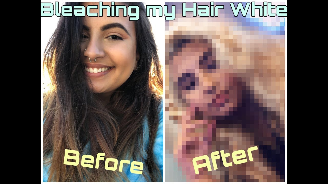 Bleaching my Hair White *GONE WRONG* brad mondo help me