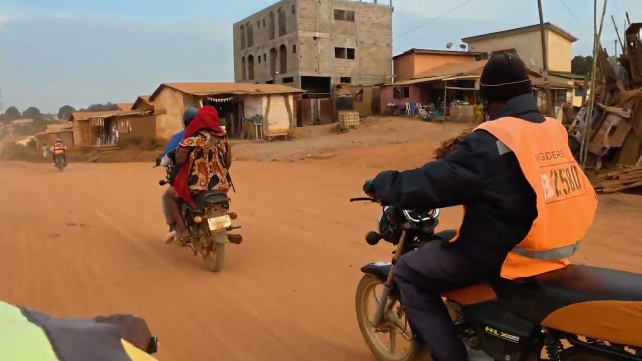 Motorcycle ride in the city of Ngaoundere.