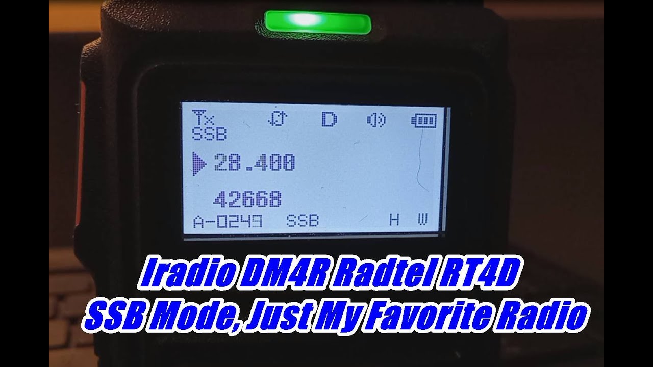 Iradio DM4R Radtel RT4D SSB RX Mode Now