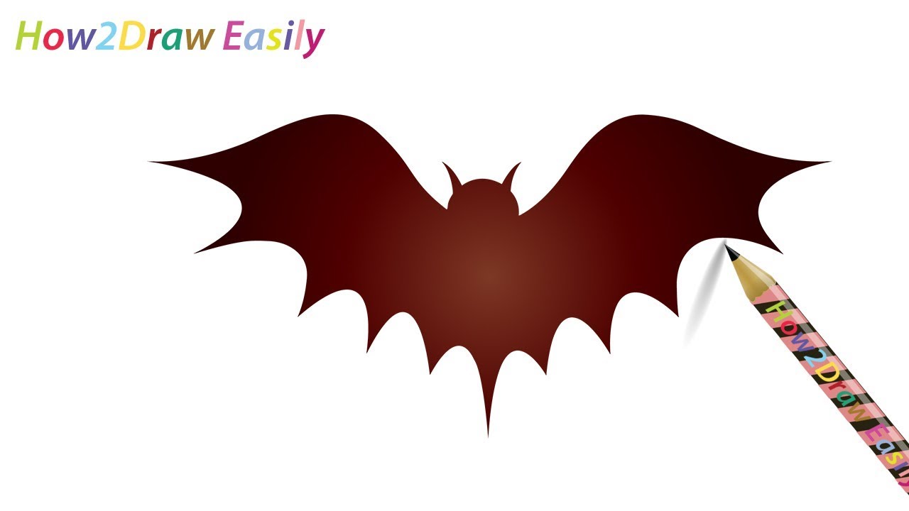 How to Draw a Bat | Easy Step by Step Drawing - Coloring