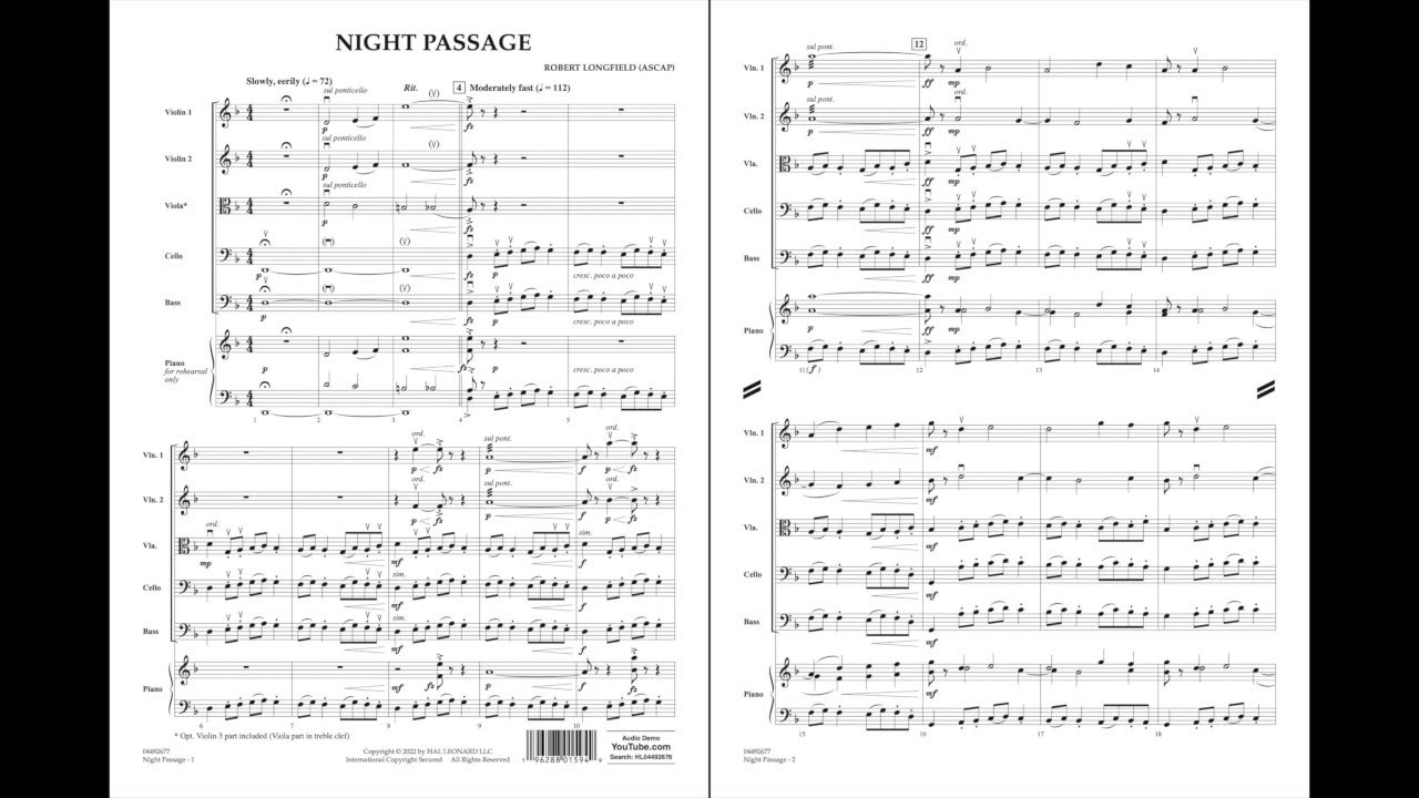 Night Passage by Robert Longfield PREVIEW RECORDING