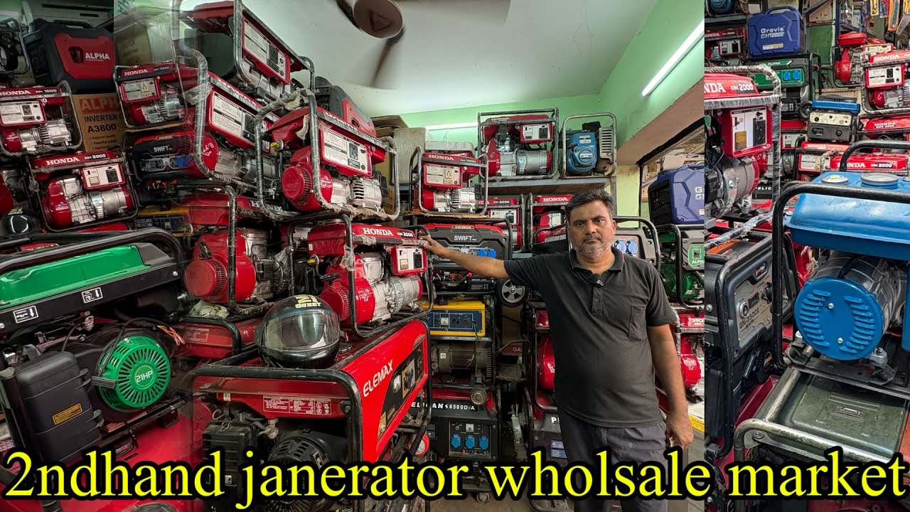 2ndhand Janerator Wholsale Market Delhi | Honda janerator market | Meena Bazaar tools market 