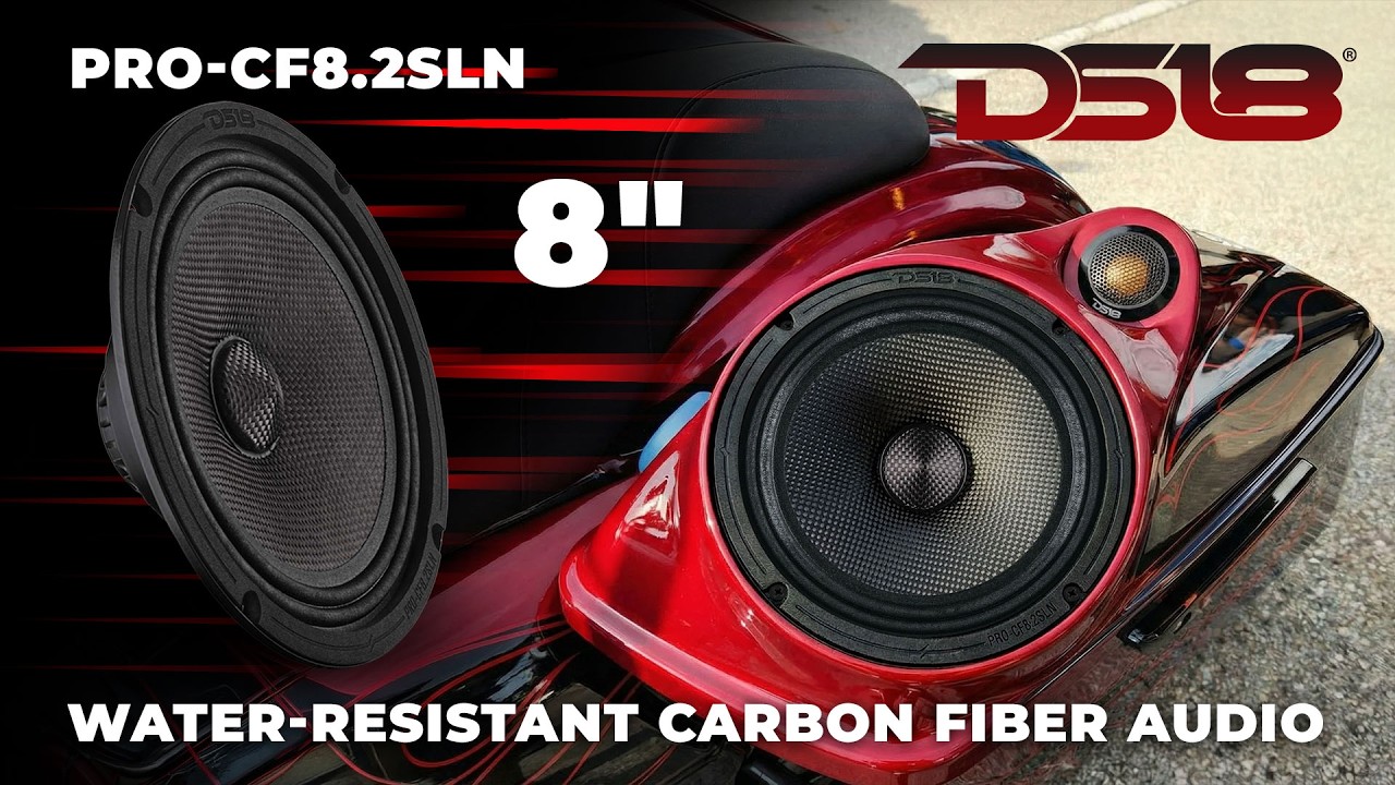 DS18 PRO-CF8.2SLN | Water-Resistant Carbon Fiber Audio
