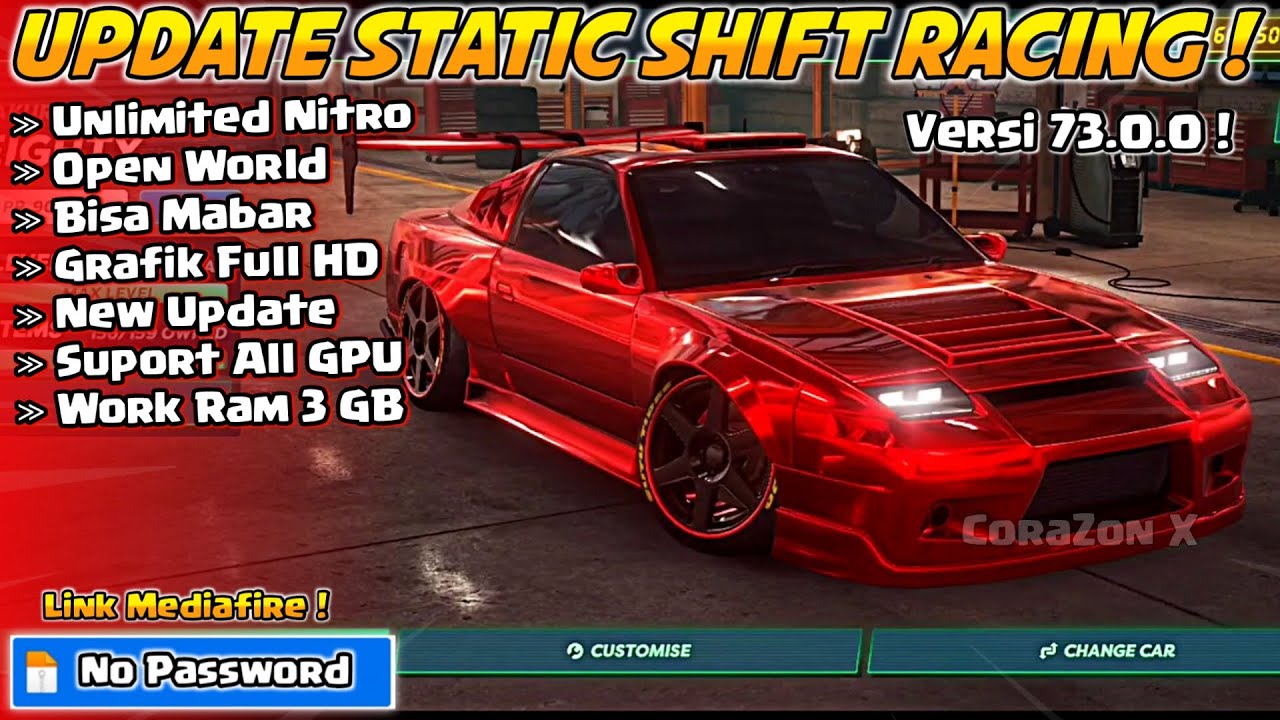 UPDATE STATIC SHIFT RACING VERSI 73.0.0 MOD APK - UNLIMITED DLL | TERBARU 2025 !!
