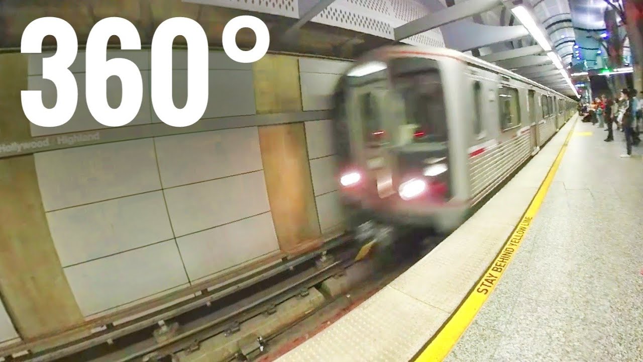 How to Metro 360° video Walk Of Fame Subway Los Angeles Virtual Reality VR Box