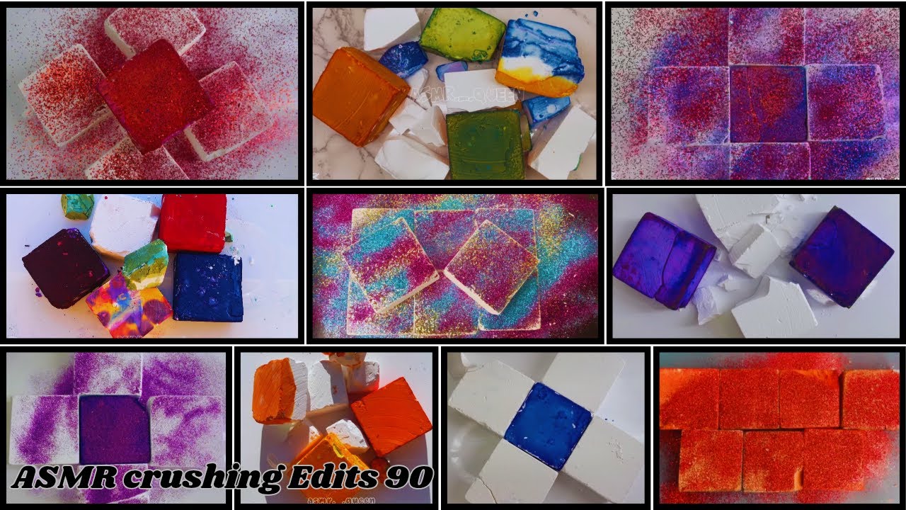 Dyed Crunchy Flakey BSN Gym Chalk | Gym Chalk Asmr | BSN Gym Chalk | Oddly Satisfying